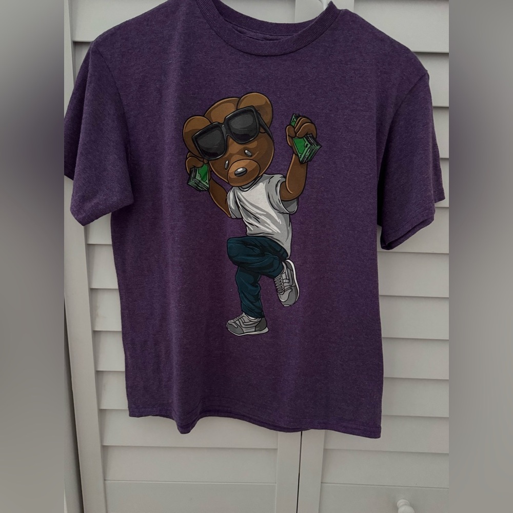 Purple Crew Neck Short Sleeve Tee
